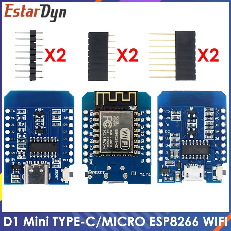 D1 Mini TYPE-C/MICRO ESP8266 E - Nodemcuv2 评论和价格
