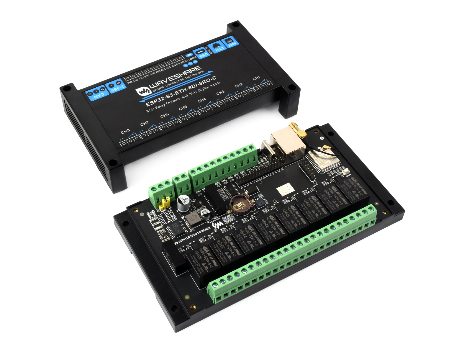 Industrial 8-Channel ESP32-S3  - Waveshare Esp32 评论和价格