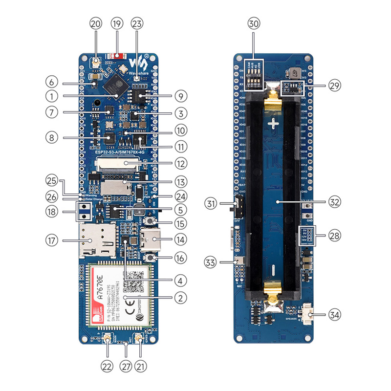 Waveshare ESP32-S3 A7670E 4G d - Lolin S3 评论和价格