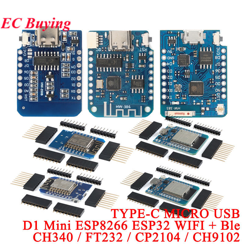 10Pcs/1pc WeMos LOLIN D1 Mini  - D1 Mini Pro 评论和价格