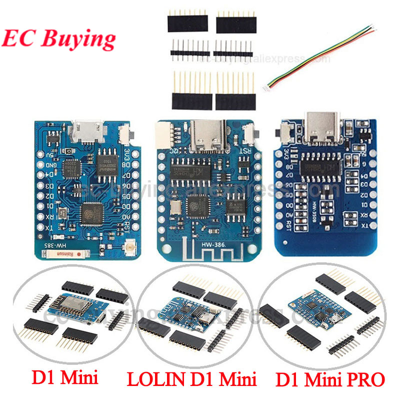10Pcs/1pc WeMos LOLIN D1 Mini  - D1 Mini Pro 评论和价格