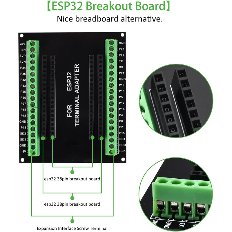 3pcs 38PIN ESP32 Breakout Boar - Nodemcu 32S 评论和价格