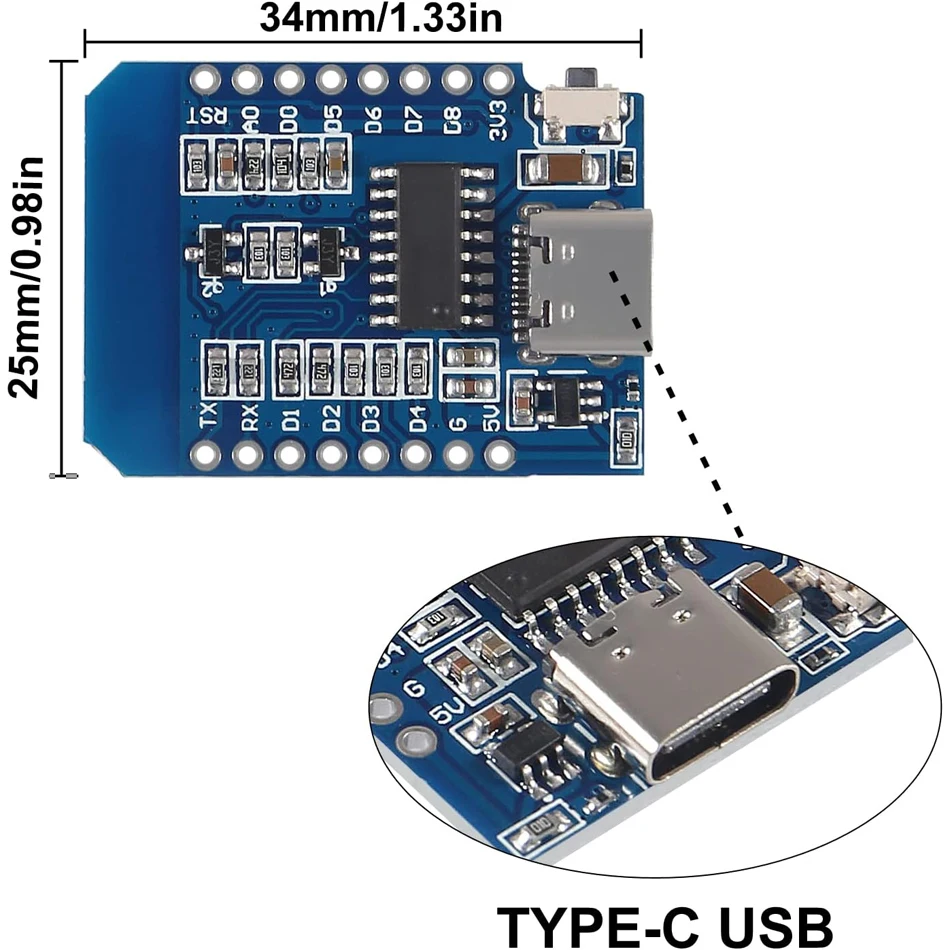 ESP8266 ESP-12F MINI D1 NodeMC - Nodemcuv2 评论和价格