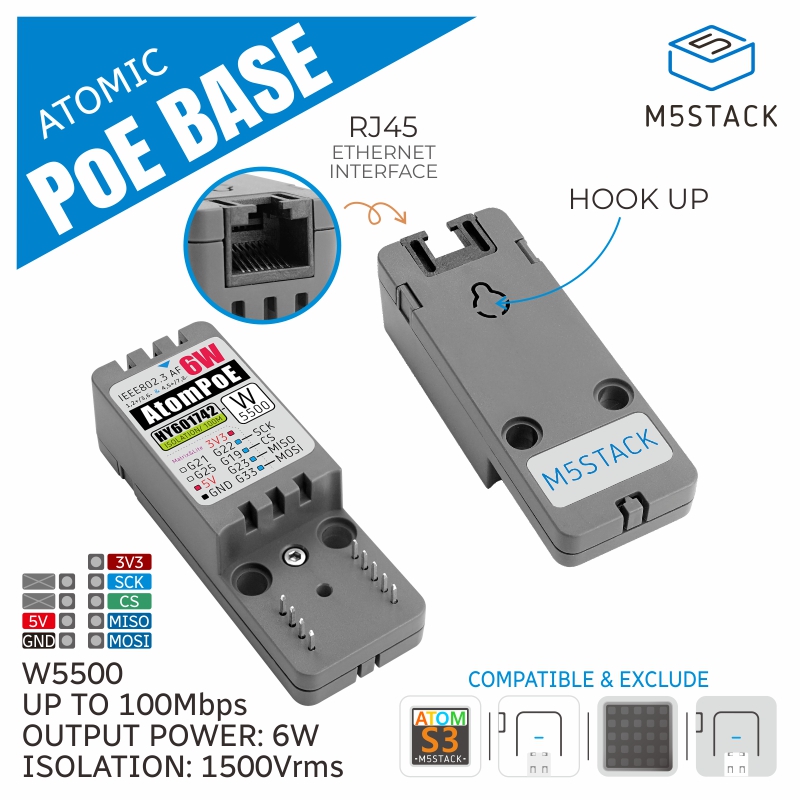 M5Stack Official ATOMIC PoE Ba - M5Stack 评论和价格